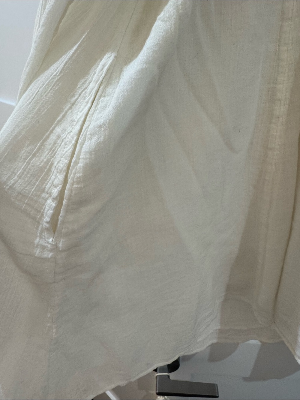 Free People Boho Ivory Button-Front Peasant Tunic/Mini Dress - Picture 3 of 3